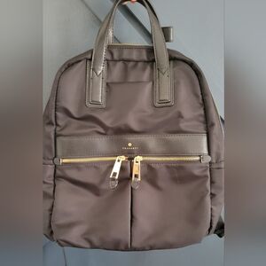 Black Backpack with Gold Accents